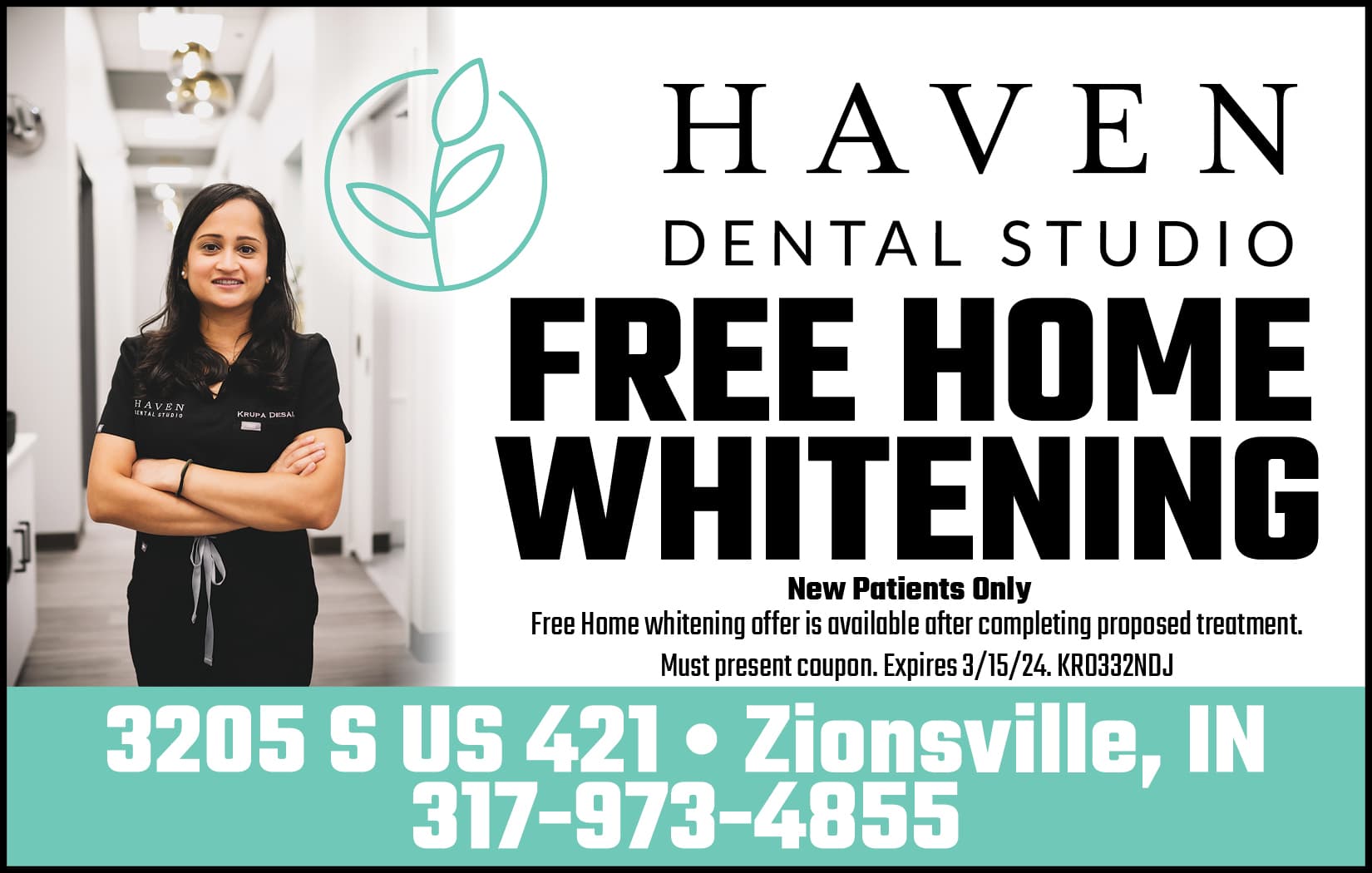 Free Home Whitening - Haven Dental Studio Zionsville, IN 317-973-4855